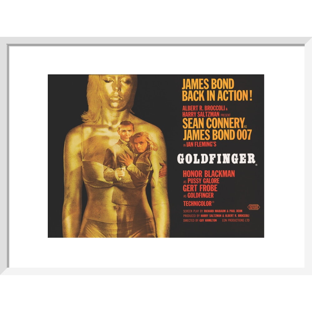 James Bond Goldfinger Framed Art Print - By King & McGaw 007Store