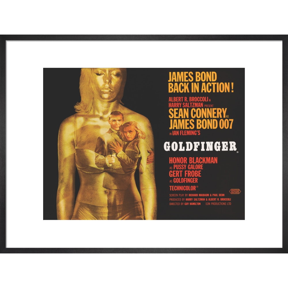 James Bond Goldfinger Framed Art Print - By King & McGaw 007Store