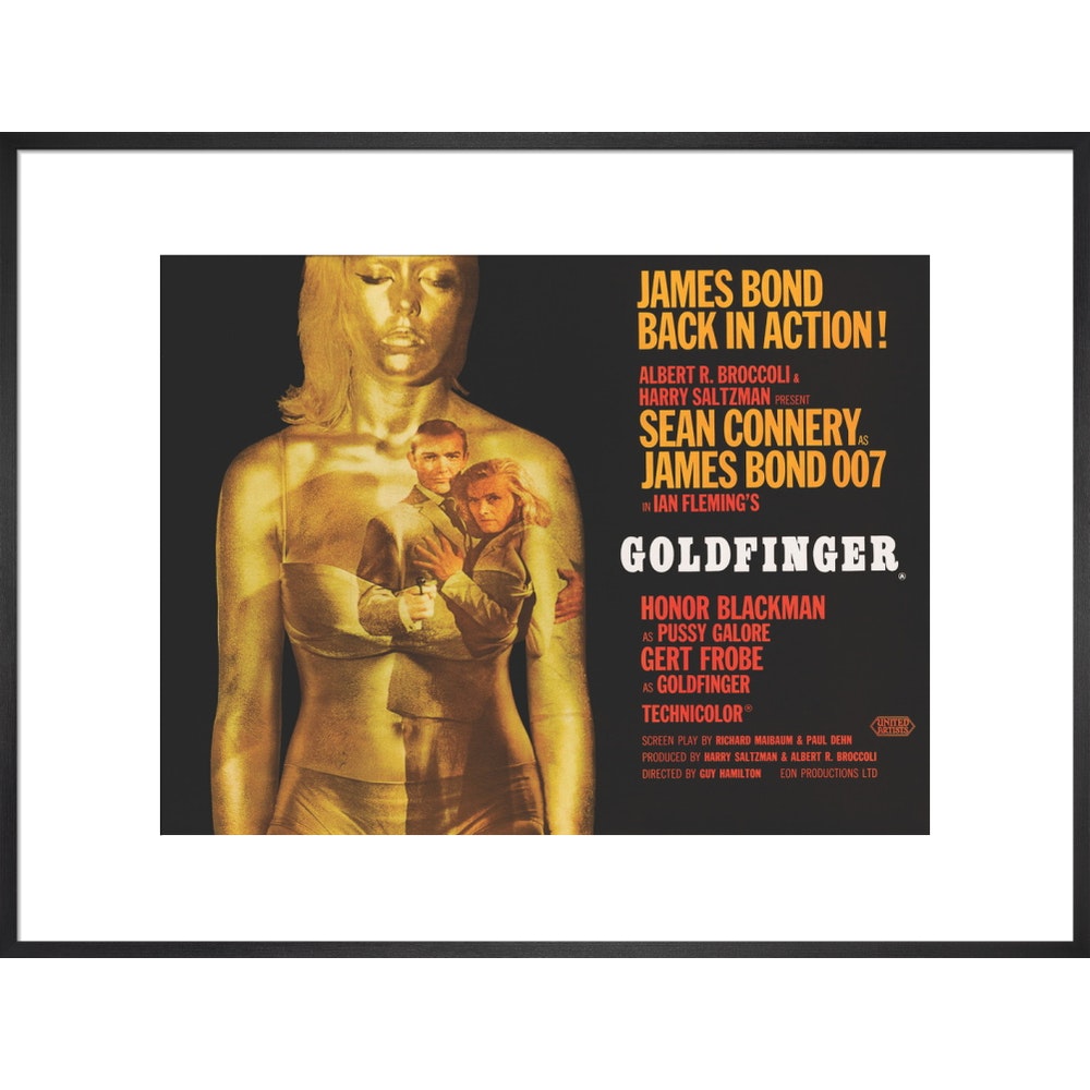 James Bond Goldfinger Framed Art Print - By King & McGaw 007Store