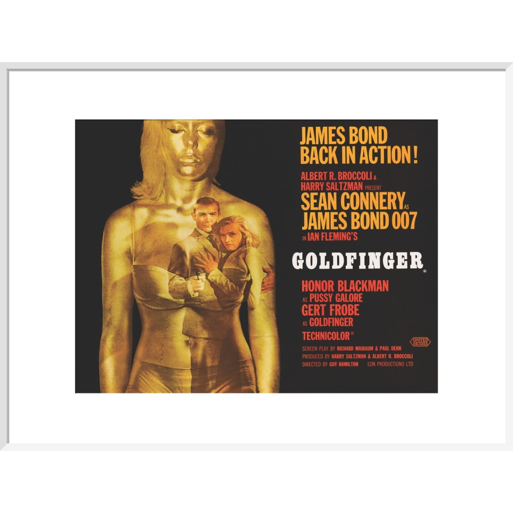 James Bond Goldfinger Framed Art Print - By King & McGaw 007Store