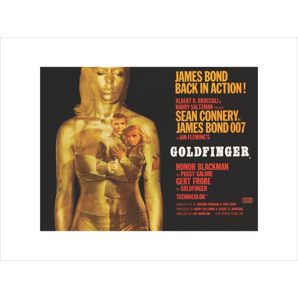 James Bond Goldfinger Framed Art Print - By King & McGaw 007Store