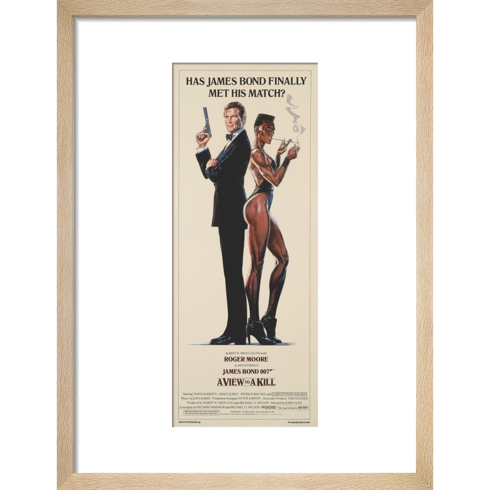 James Bond A View To A Kill Framed Art Print - By King & McGaw