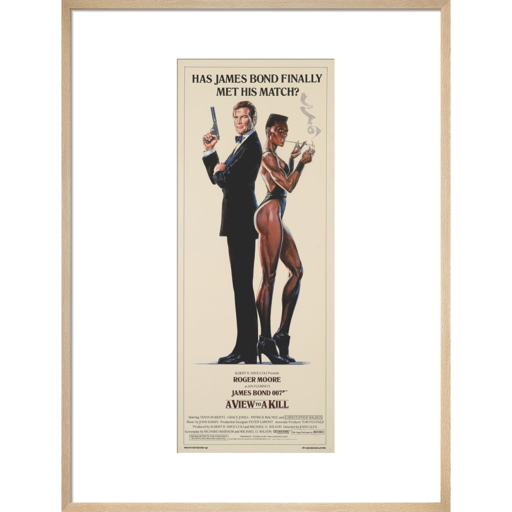 James Bond A View To A Kill Framed Art Print - By King & McGaw