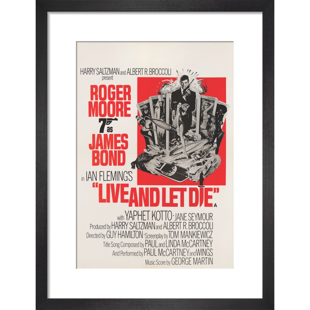 James Bond Live And Let Die Framed Art Print - By King & McGaw