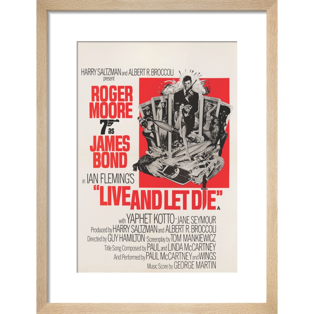 James Bond Live And Let Die Framed Art Print - By King & McGaw