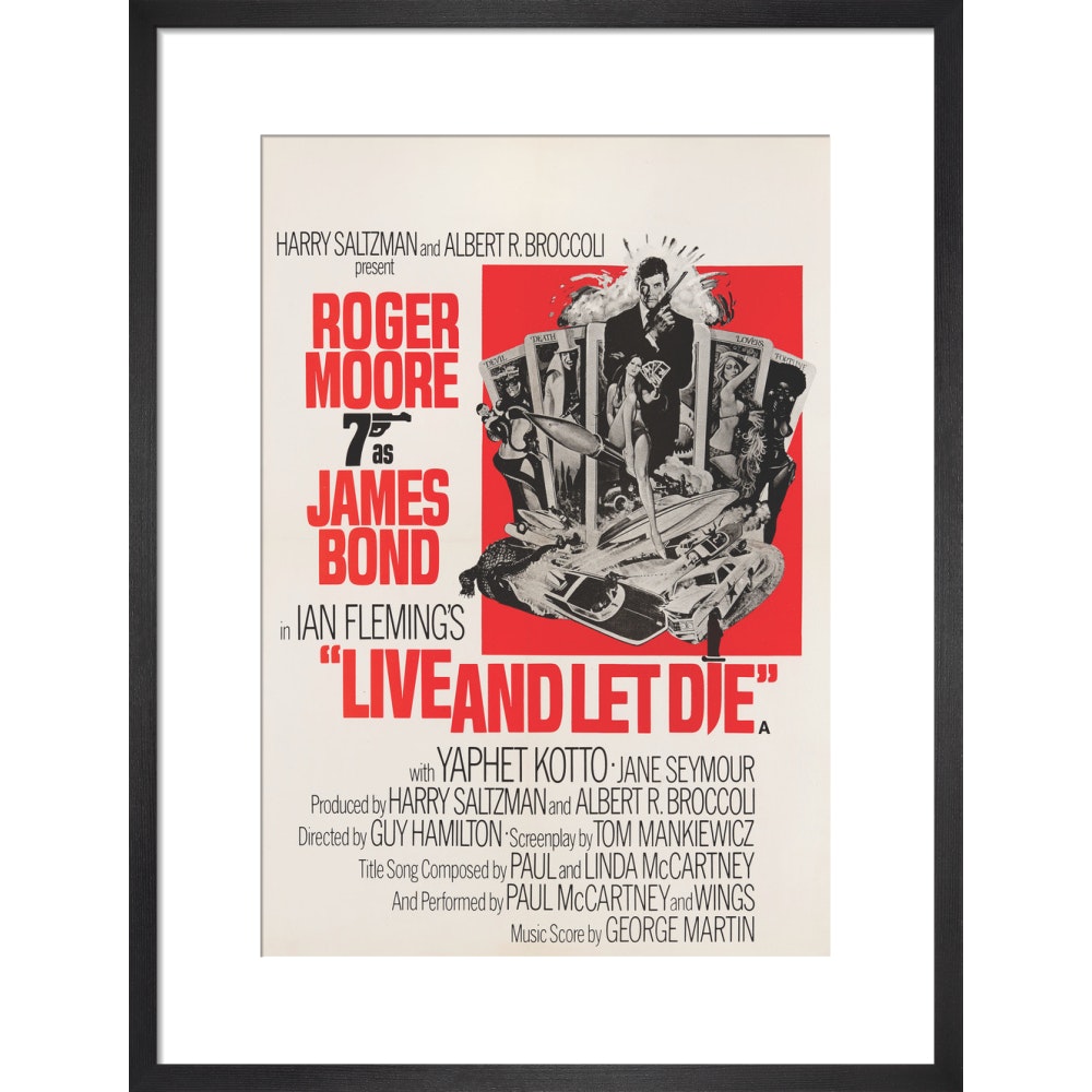 James Bond Live And Let Die Framed Art Print - By King & McGaw