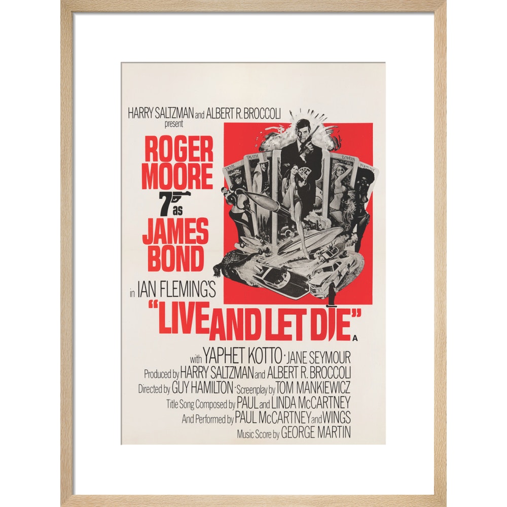 James Bond Live And Let Die Framed Art Print - By King & McGaw