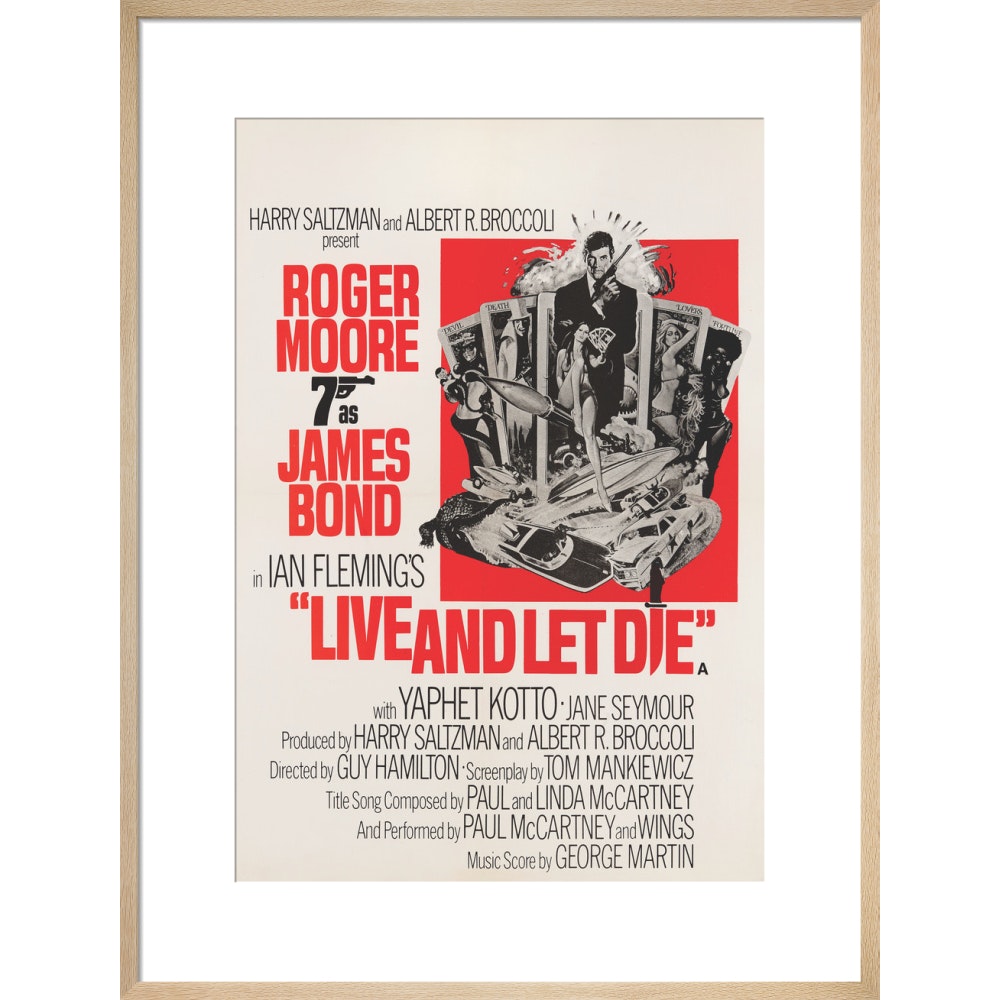 James Bond Live And Let Die Framed Art Print - By King & McGaw