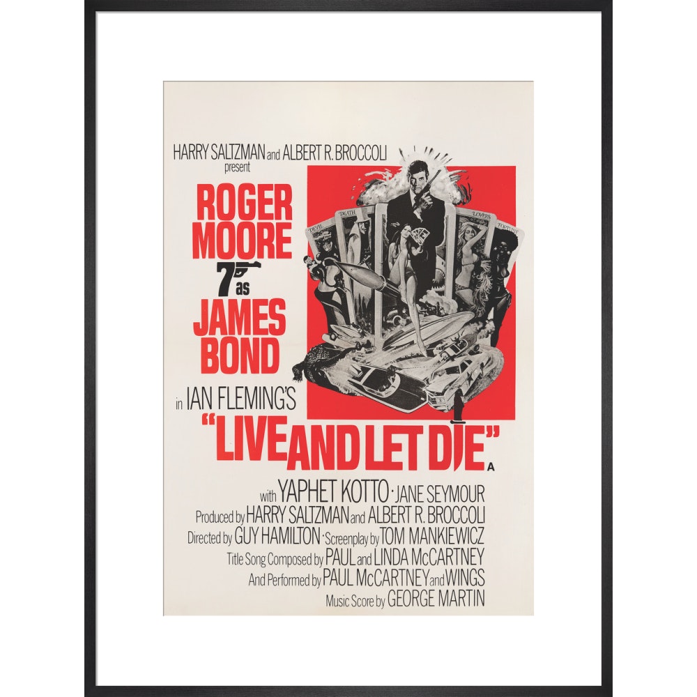 James Bond Live And Let Die Framed Art Print - By King & McGaw