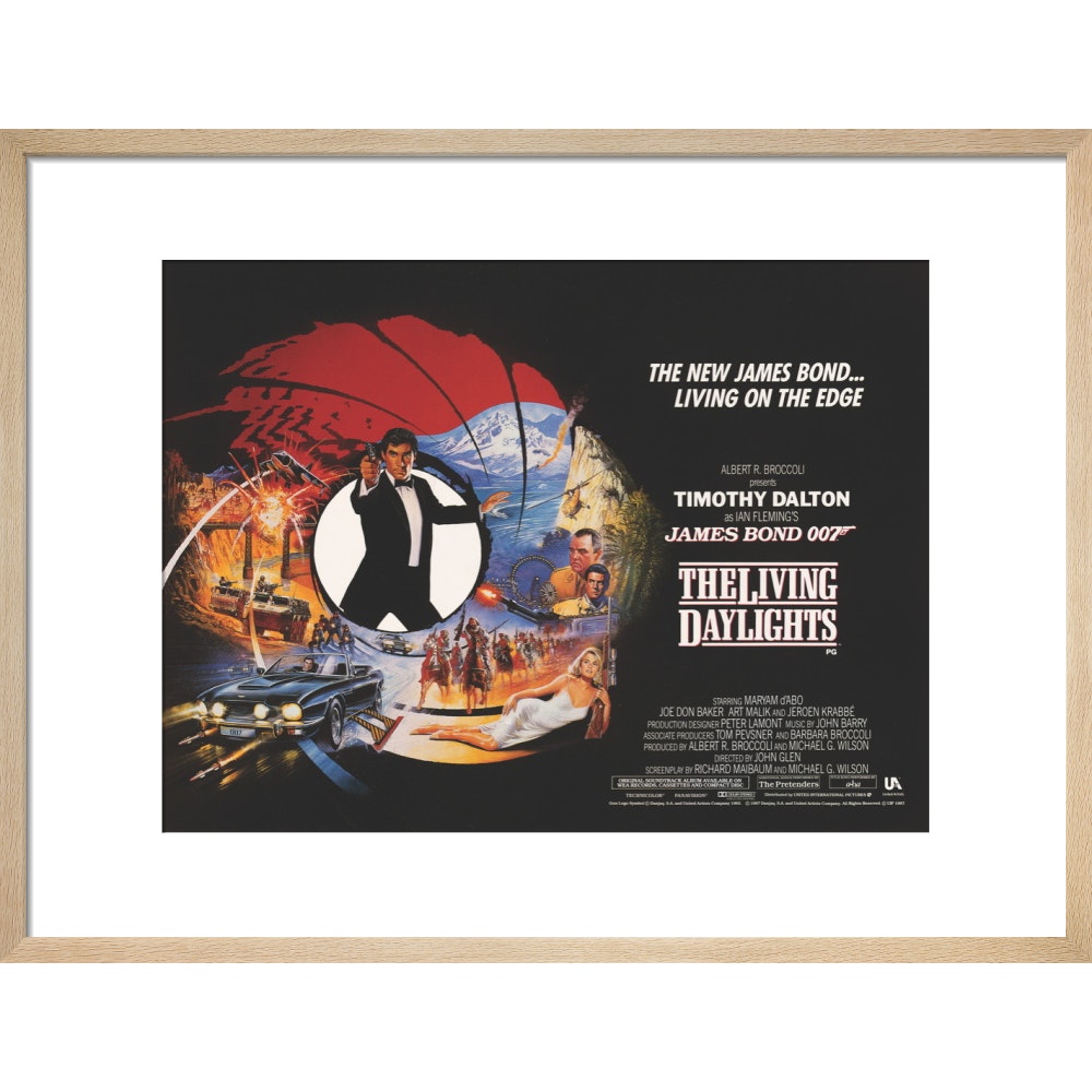 James Bond The Living Daylights Framed Art Print - By King & McGaw 007Store