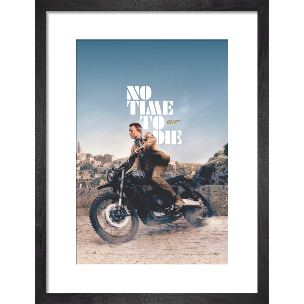 James Bond No Time To Die Bike Framed Art Print - By King & McGaw