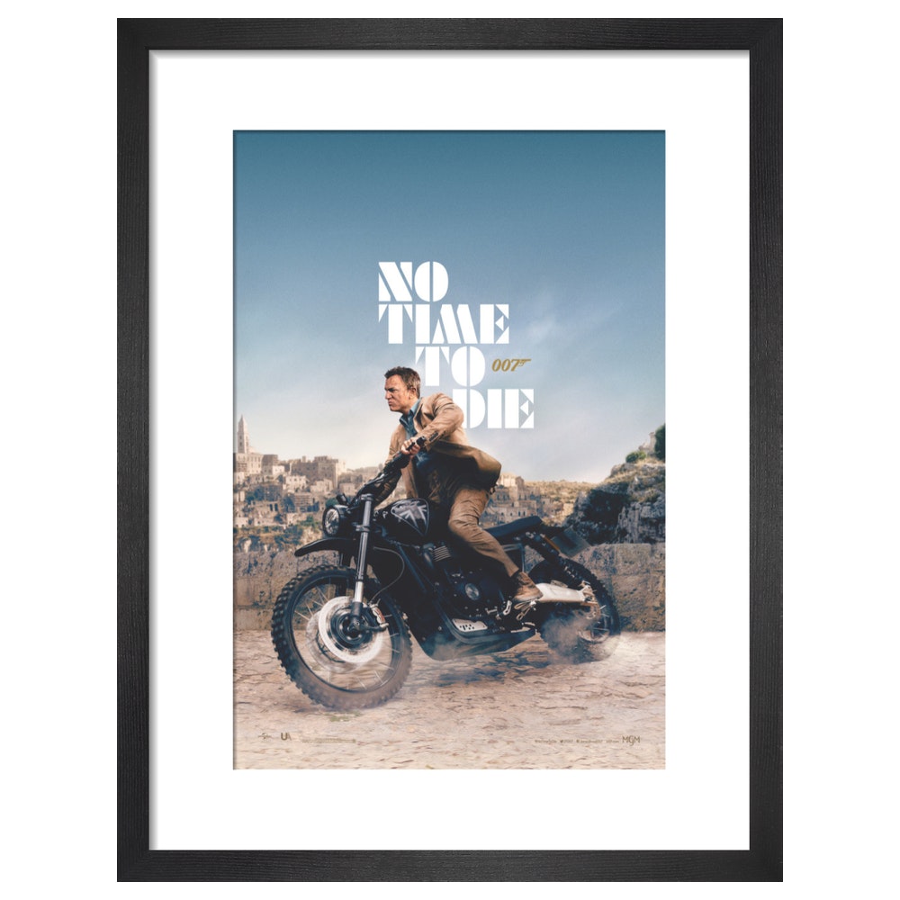 James Bond No Time To Die Bike Framed Art Print - By King & McGaw