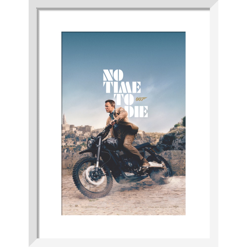 James Bond No Time To Die Bike Framed Art Print - By King & McGaw
