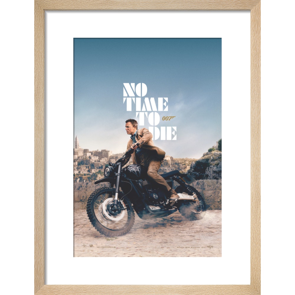 James Bond No Time To Die Bike Framed Art Print - By King & McGaw
