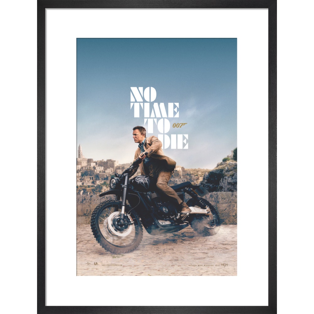 James Bond No Time To Die Bike Framed Art Print - By King & McGaw