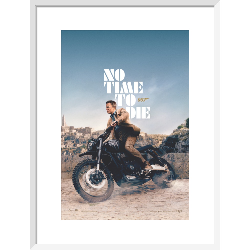James Bond No Time To Die Bike Framed Art Print - By King & McGaw