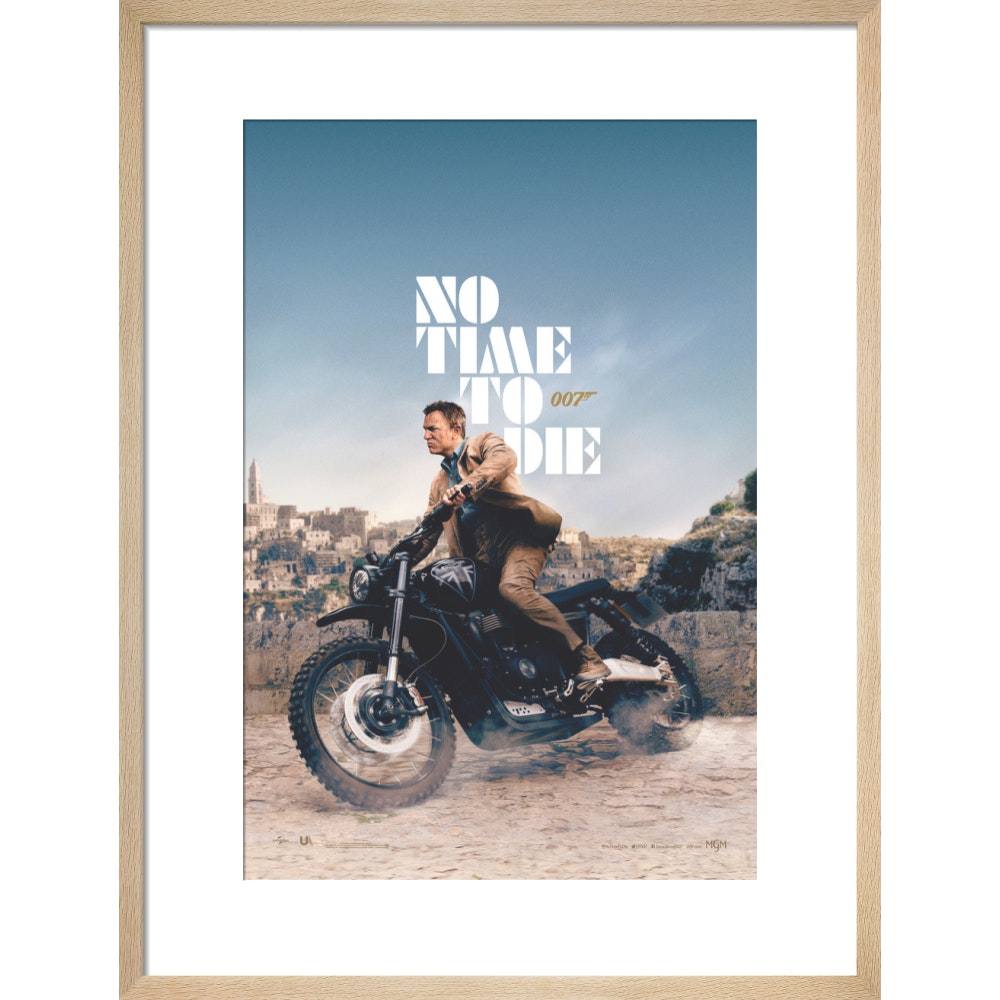 James Bond No Time To Die Bike Framed Art Print - By King & McGaw