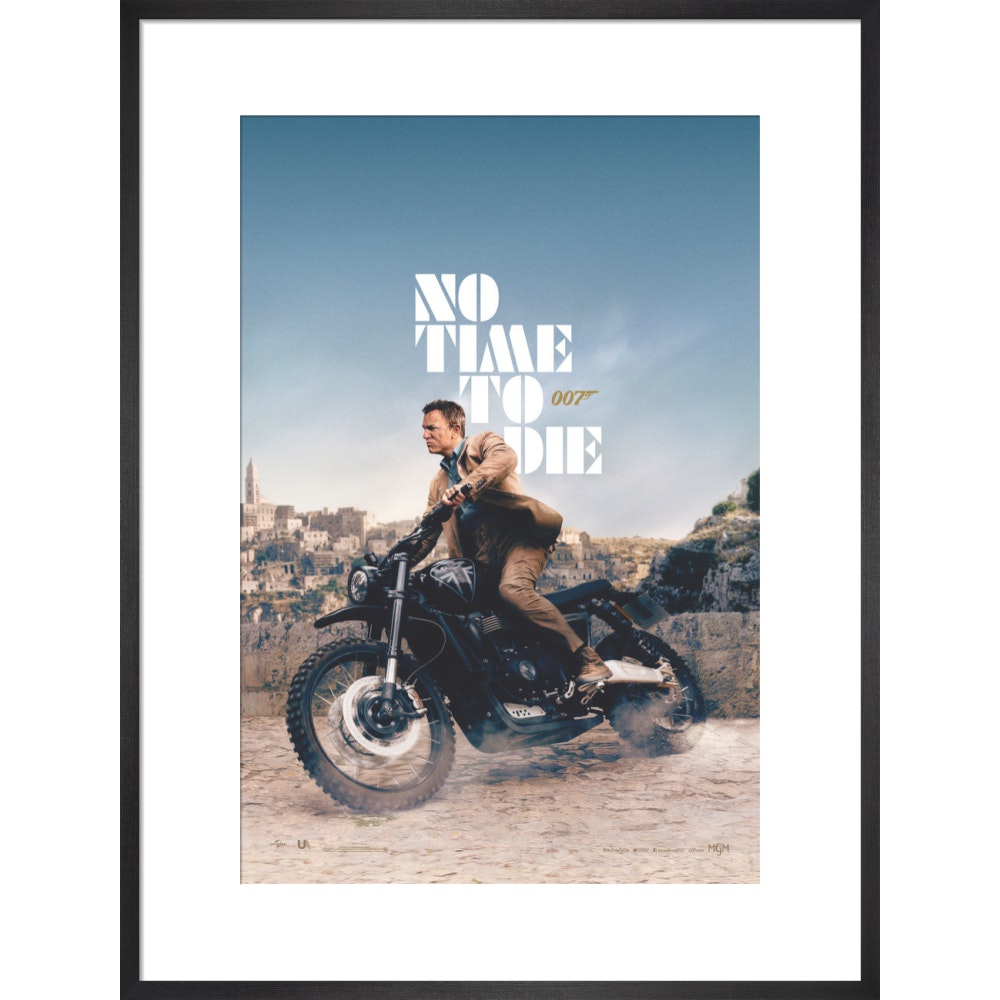 James Bond No Time To Die Bike Framed Art Print - By King & McGaw