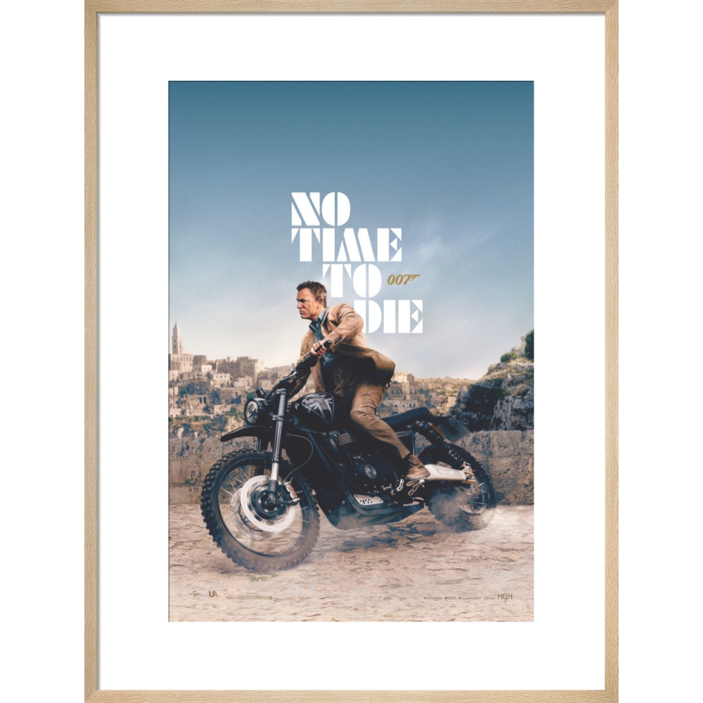 James Bond No Time To Die Bike Framed Art Print - By King & McGaw