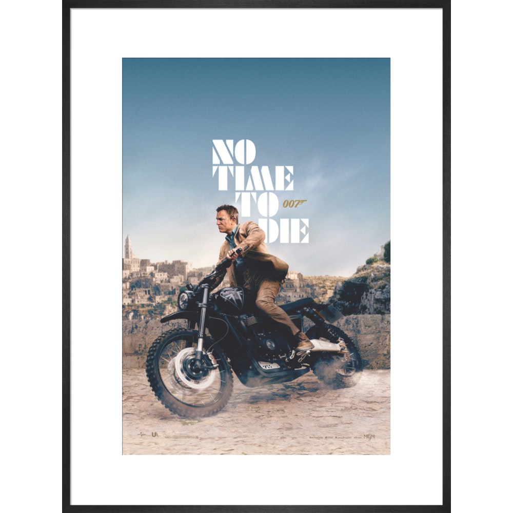 James Bond No Time To Die Bike Framed Art Print - By King & McGaw