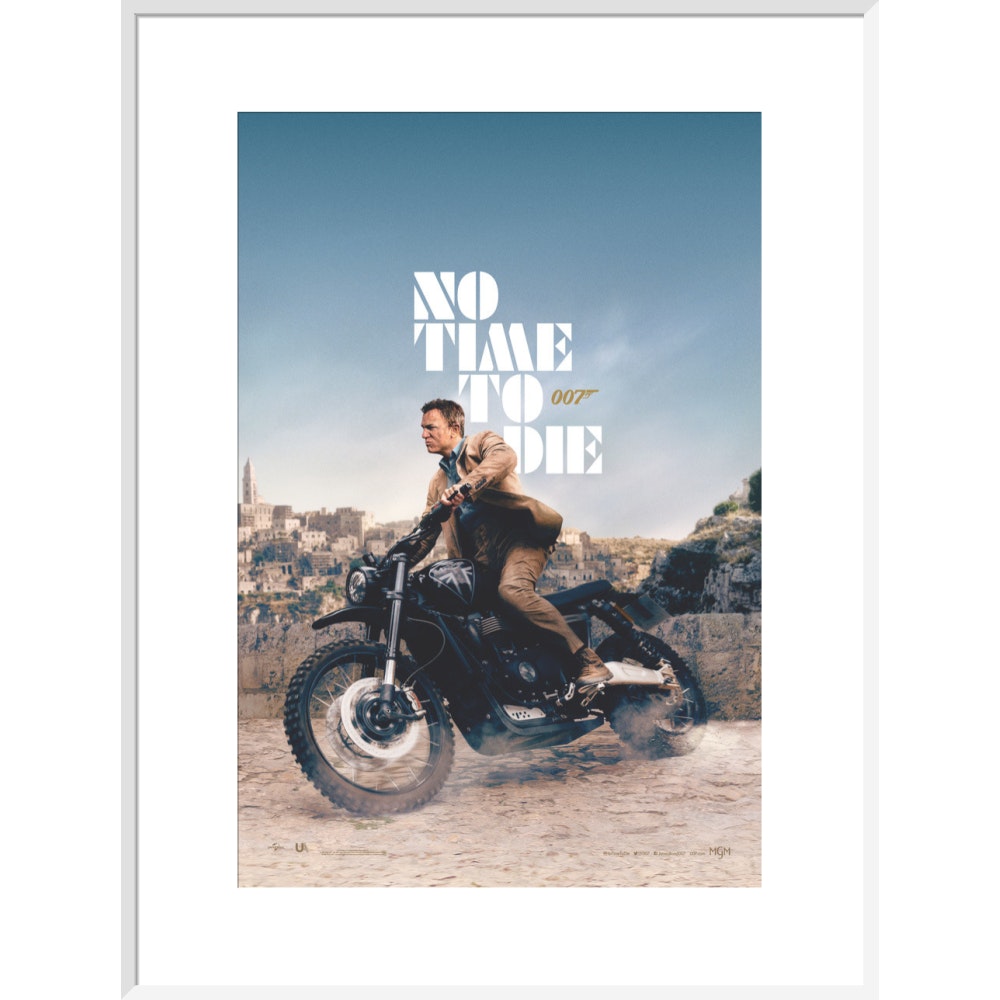 James Bond No Time To Die Bike Framed Art Print - By King & McGaw