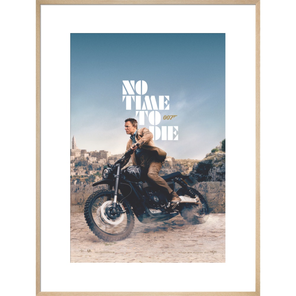James Bond No Time To Die Bike Framed Art Print - By King & McGaw