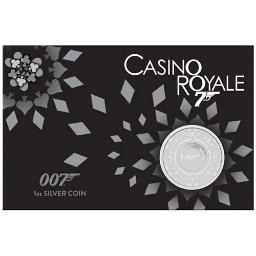 James Bond 1oz Silver Casino Chip Coin - Casino Royale Edition - By The Perth Mint