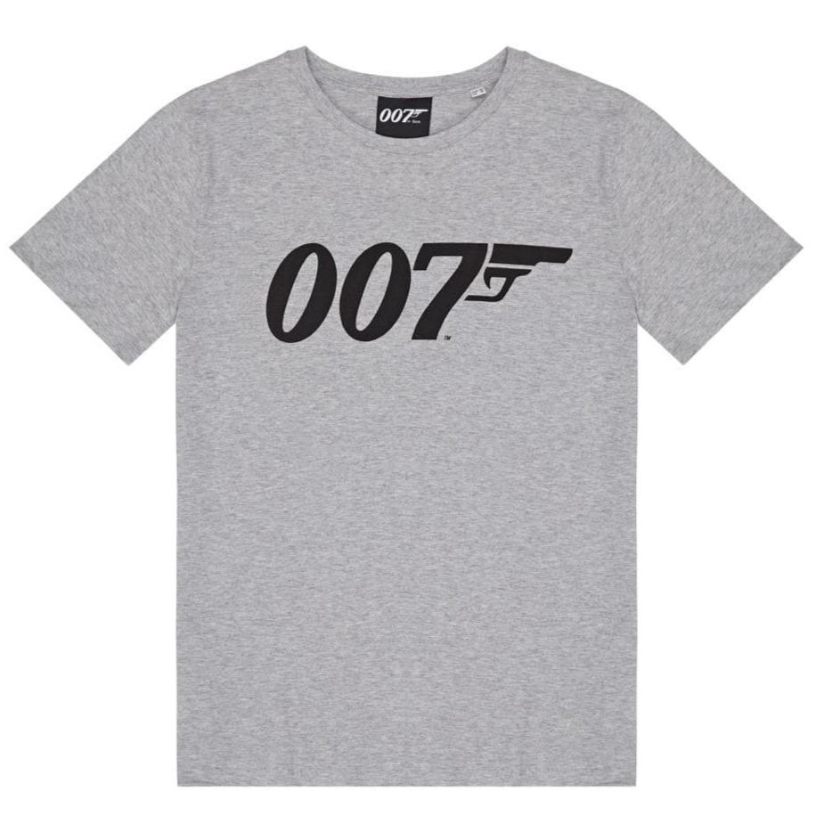 James Bond 007 Logo Grey Marl Organic Cotton T-Shirt (Outlet Item) 007Store
