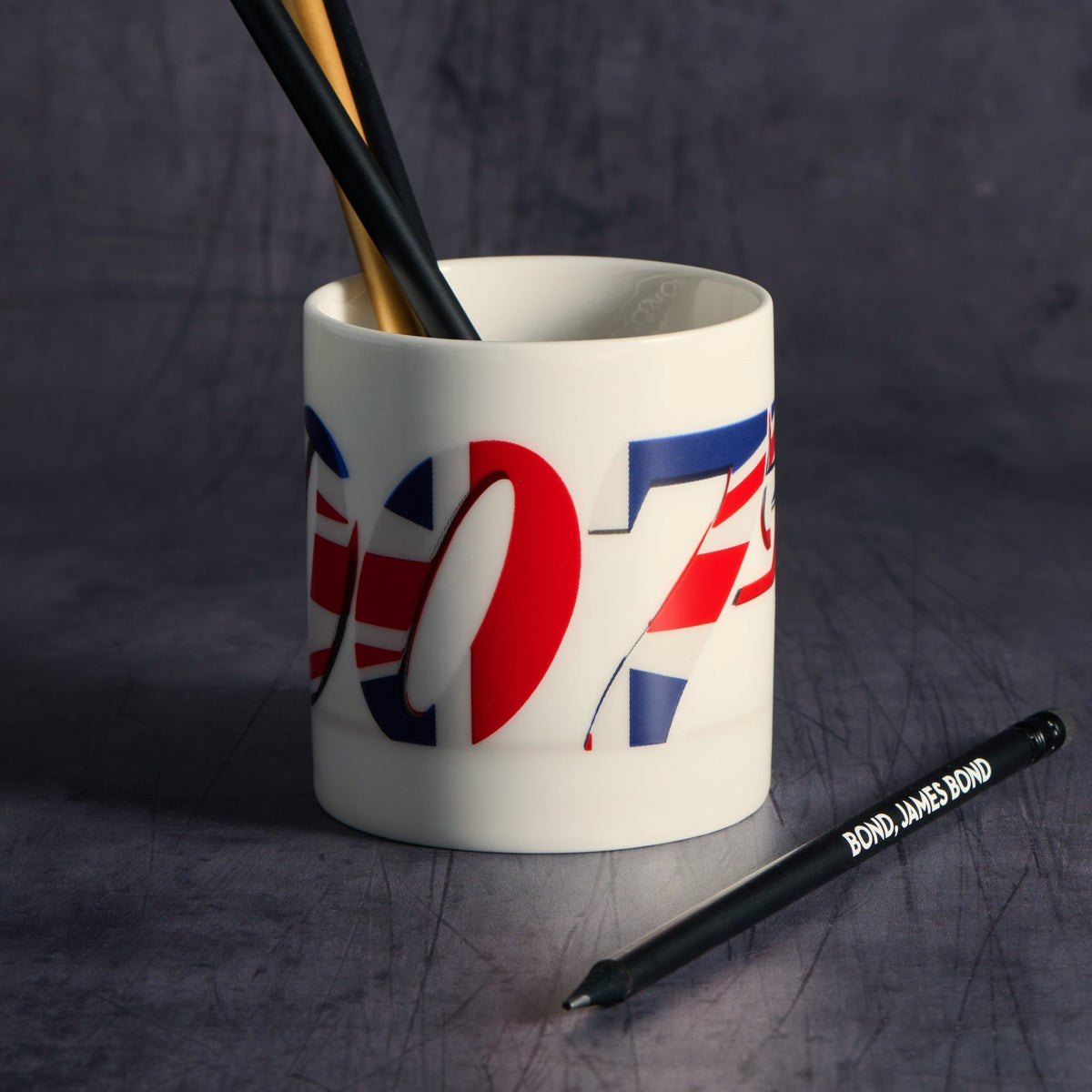 James Bond Union Jack 007 Fine Bone China Pen Pot 007Store