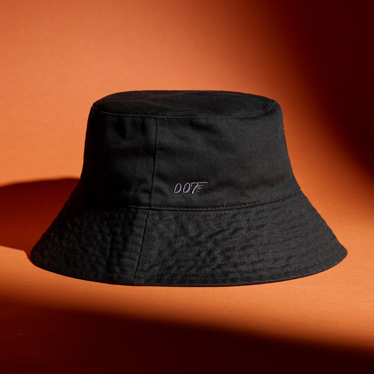 James Bond 007 Embroidered Cotton Twill Bucket Hat - Black Edition
