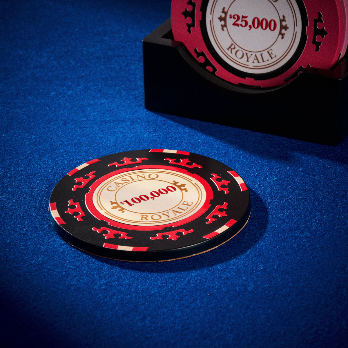 James Bond Poker Chip Coaster & Holder Set - Casino Royale Edition (Pre-order)