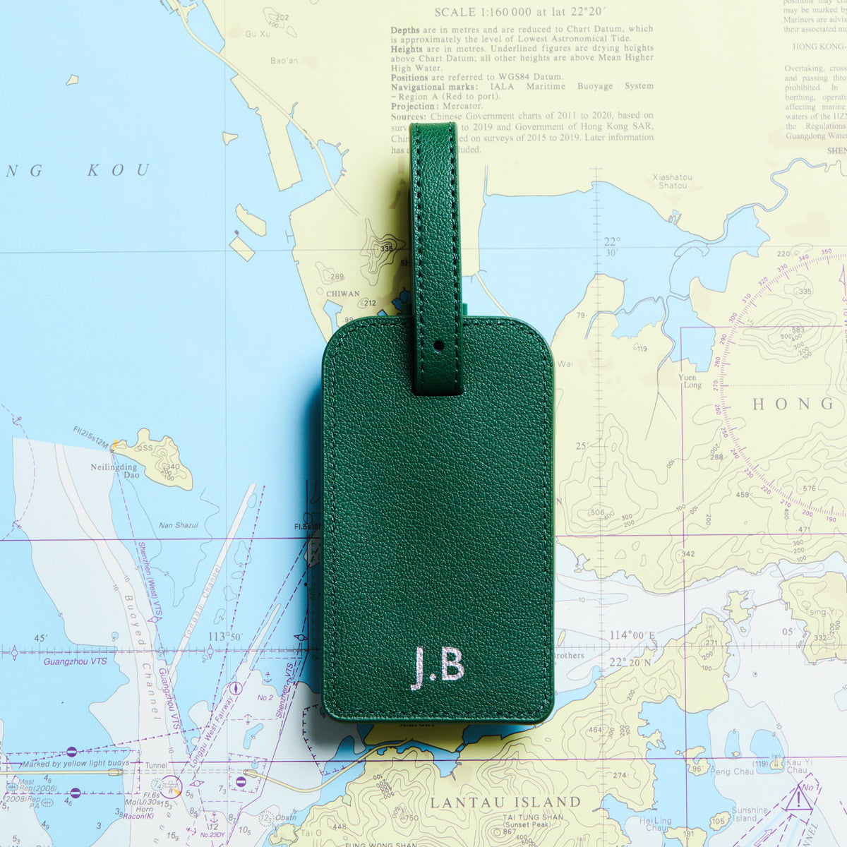 James Bond Personalised Leather Luggage Tag