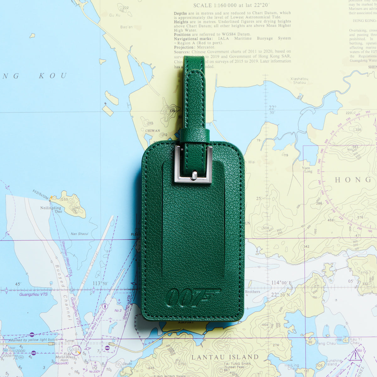 James Bond Personalised Leather Luggage Tag