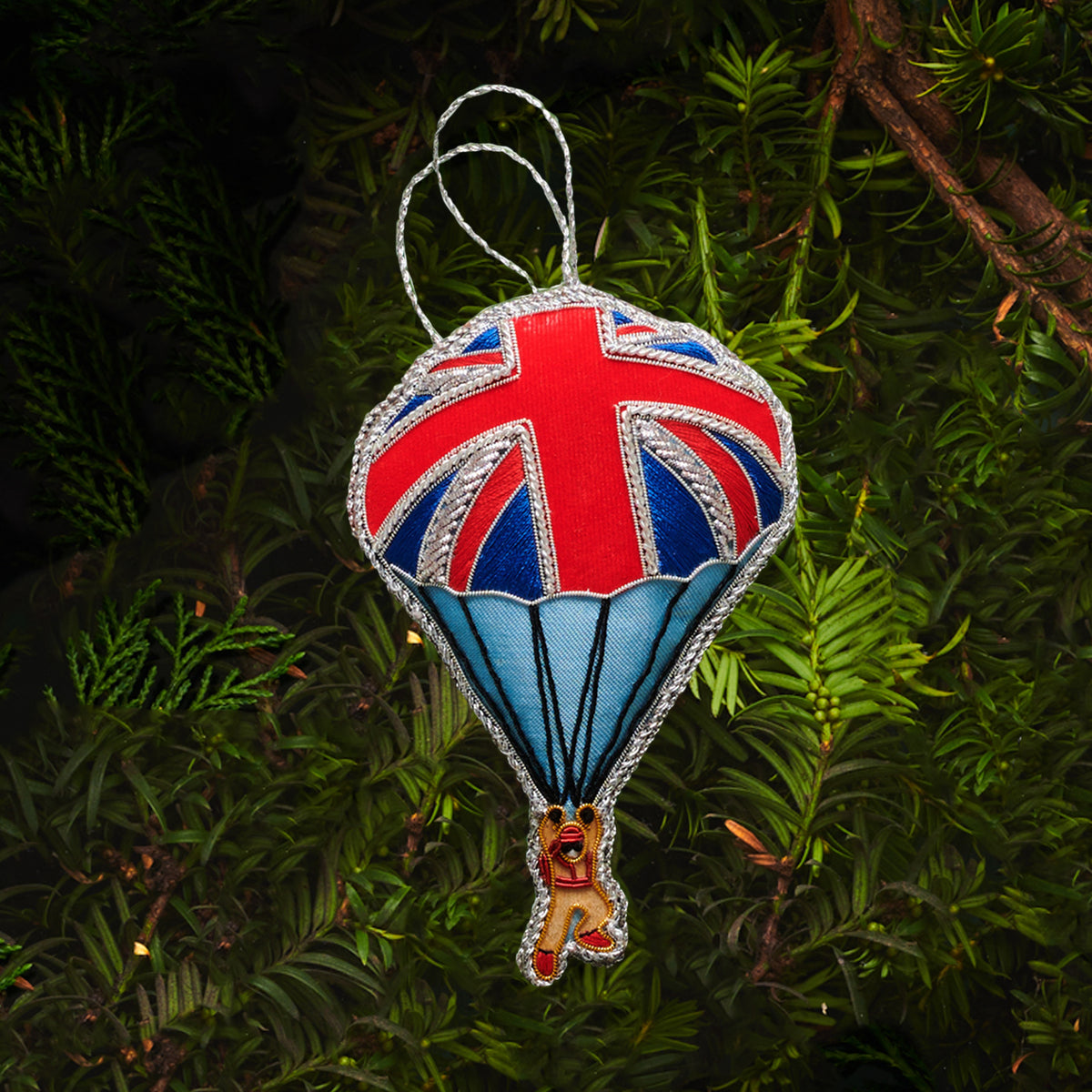 James Bond Union Jack Parachute Tree Decoration