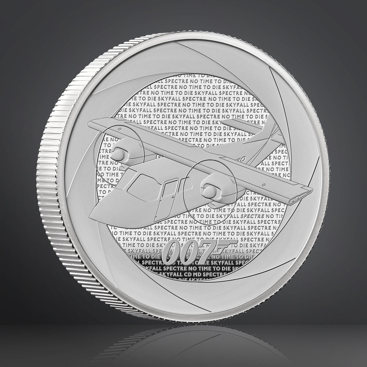 James Bond 2 oz Silbermünze in Proof-Form – nummerierte Ausgabe der 1990er – von der Royal Mint