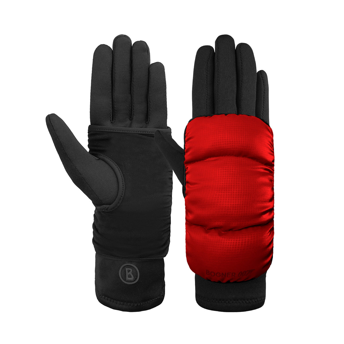 James Bond Quilted 2-In-1 Touch Gloves - Red Edition - By Bogner