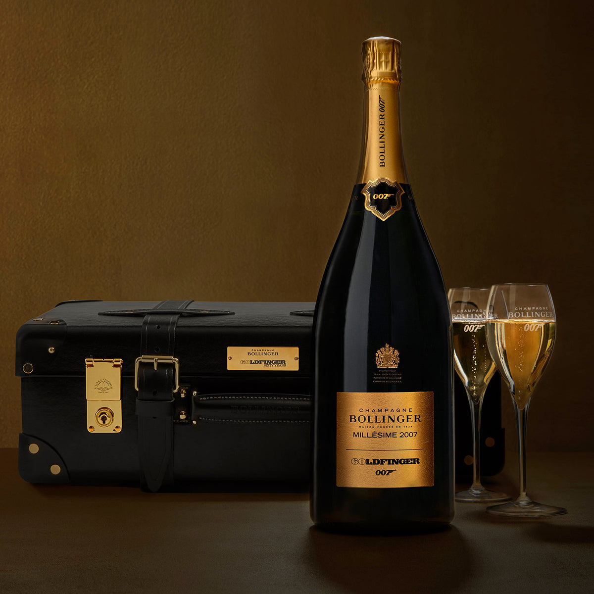 James Bond Champagne Bollinger Anniversary Magnum Set - 007 Goldfinger Numbered Edition