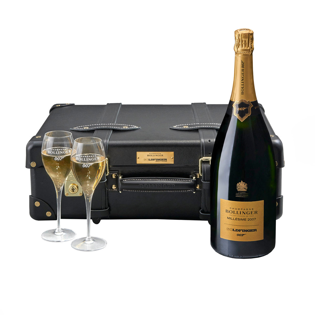 James Bond Champagne Bollinger Anniversary Magnum Set - 007 Goldfinger Numbered Edition