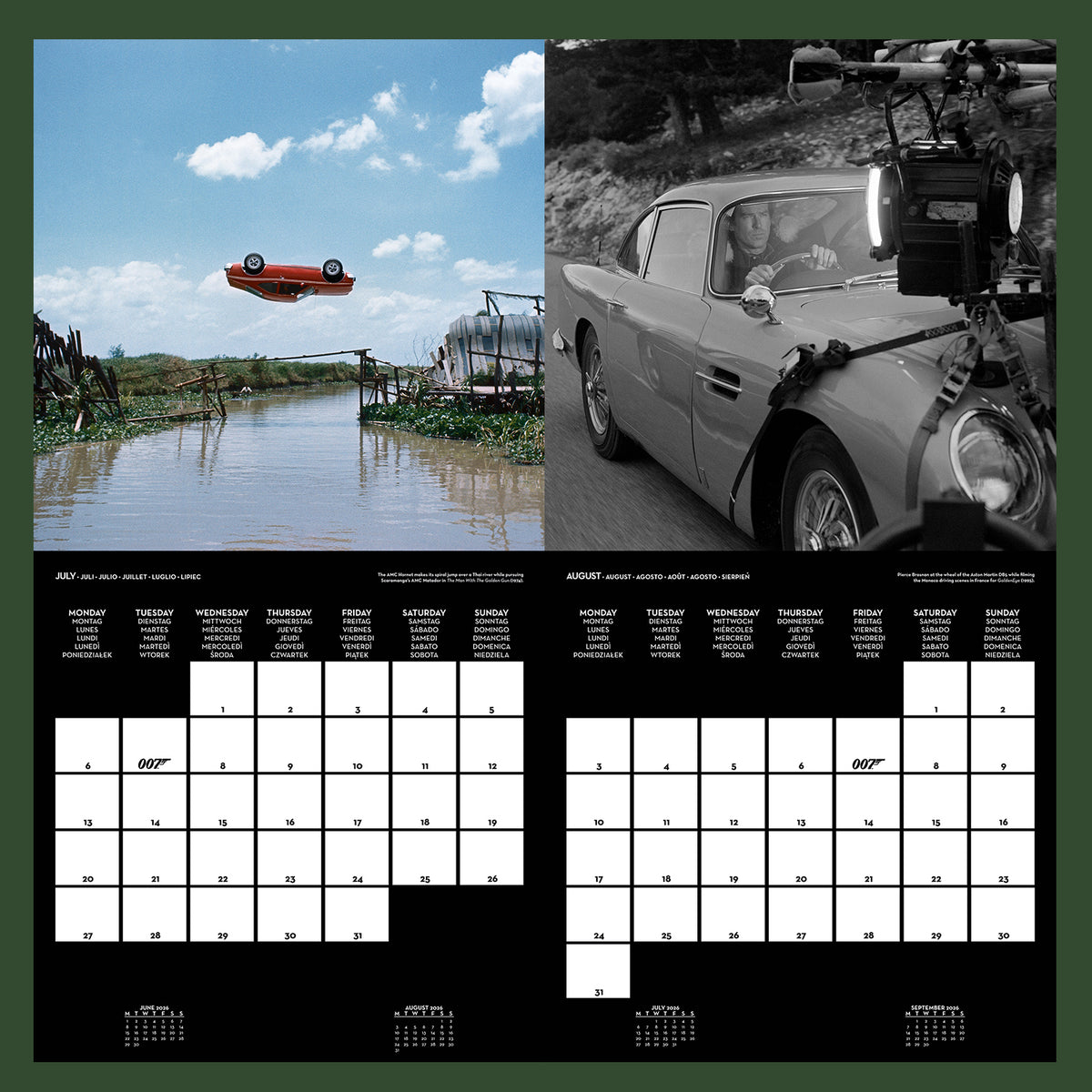 James Bond 2026 Wall Calendar 007Store
