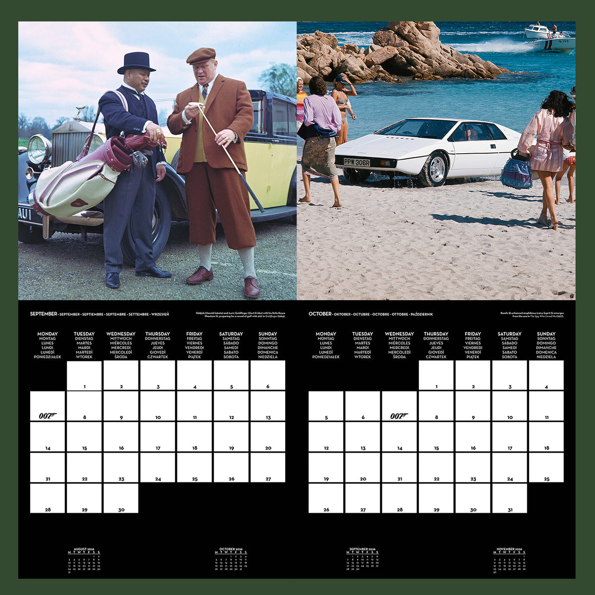 James Bond 2026 Wall Calendar 007Store