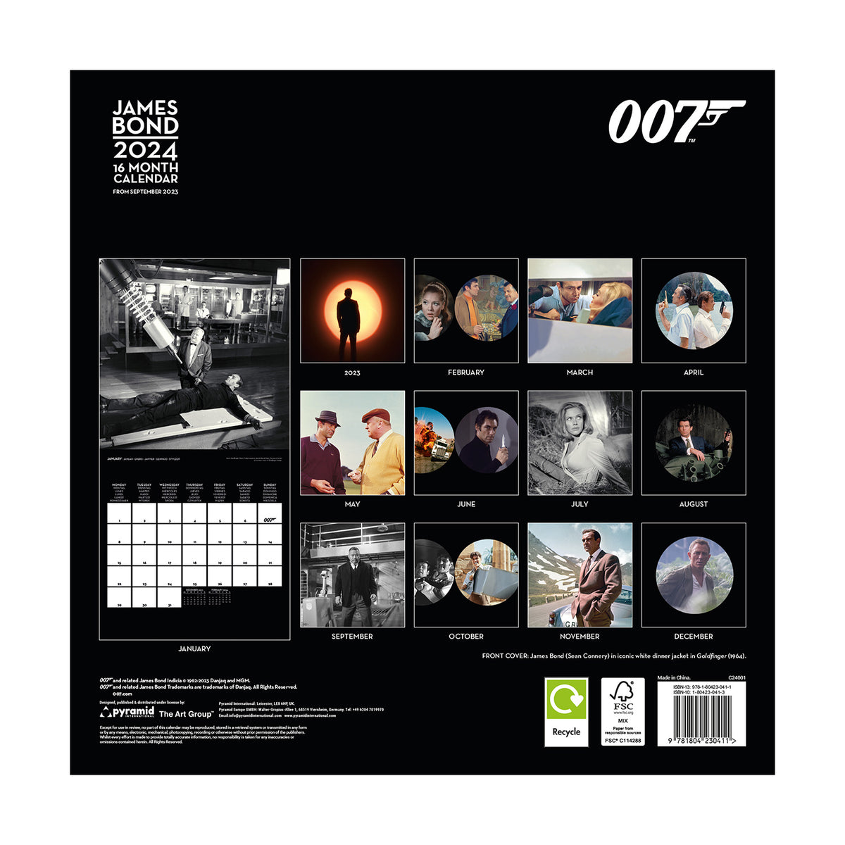 James Bond 2024 Wall Calendar Official 007Store
