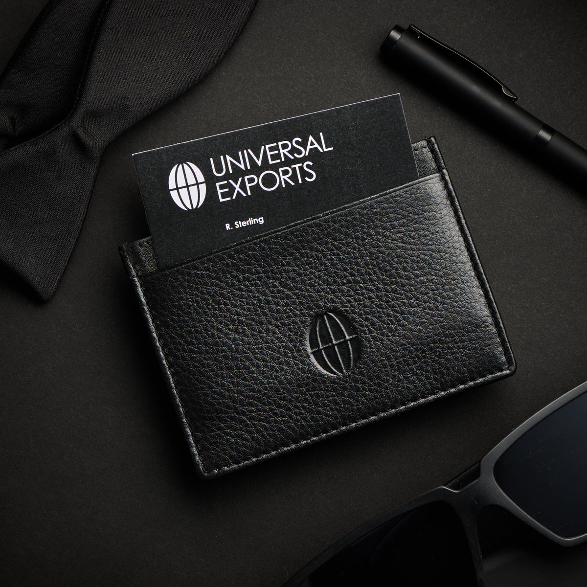 James Bond Universal Exports Leather Card Holder &amp; Card 007Store
