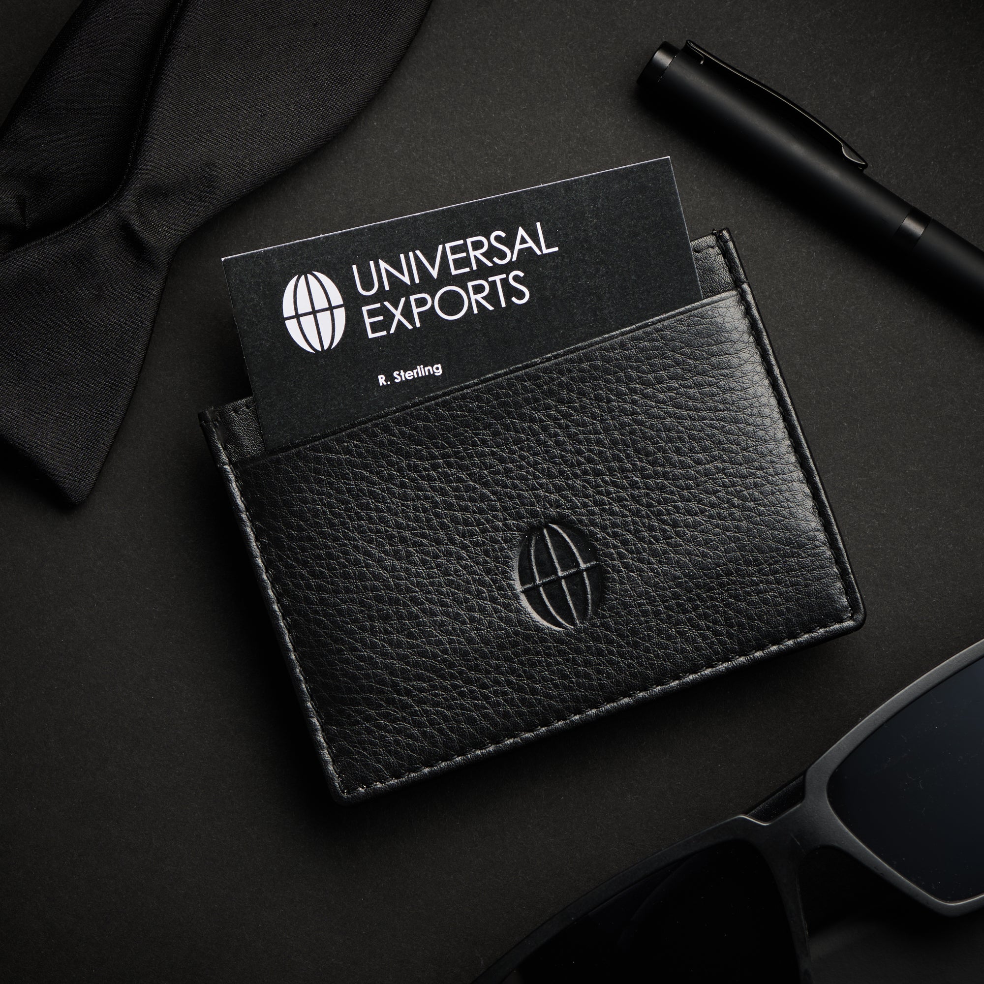 James Bond Universal Exports Leather Card Holder & Card 007Store