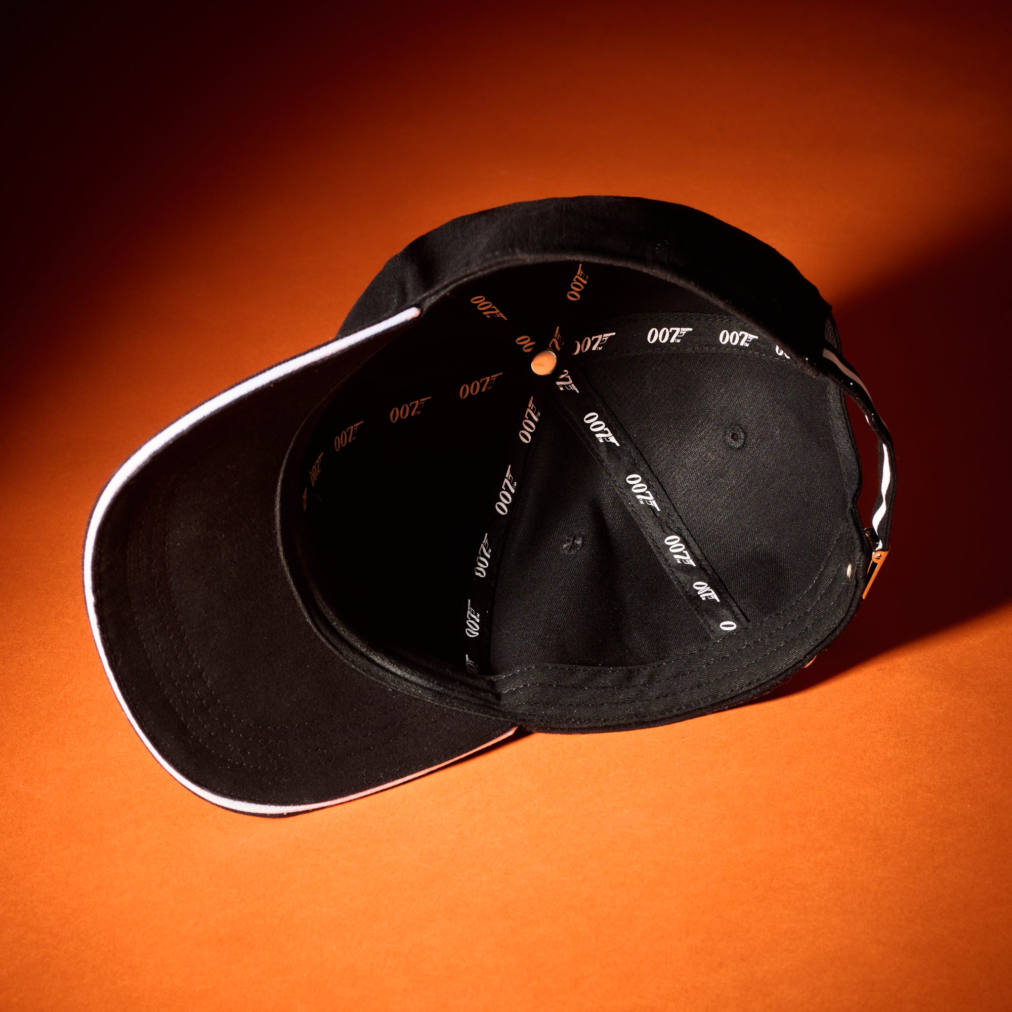 007 Baseball James Bond Two-Tone 007 Embroidered Baseball Cap - Black | 007Store