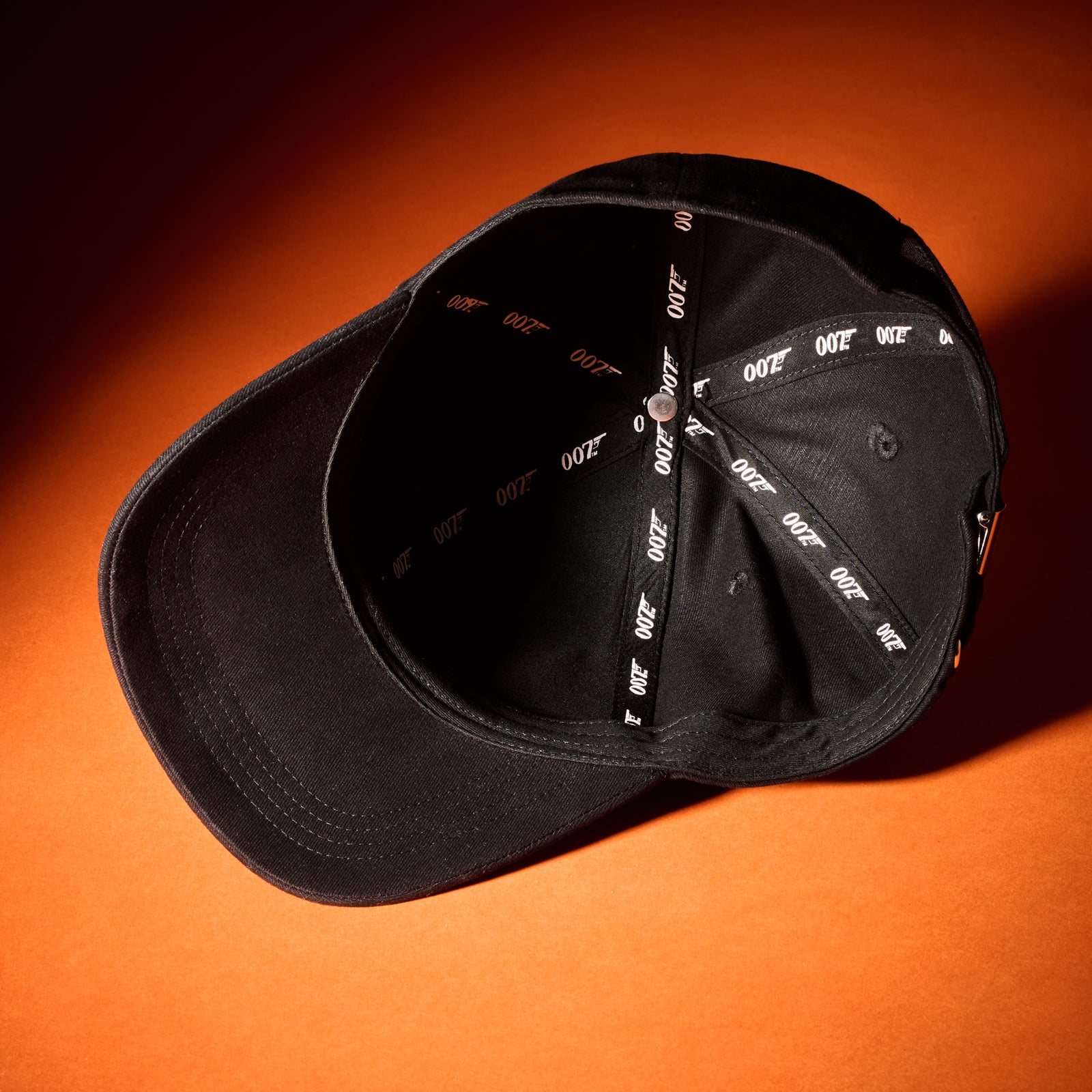 James Bond 3D 007 Embroidered Baseball Cap - Black On Black 007Store