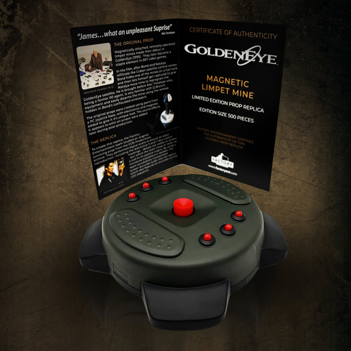 James Bond Magnetic Limpet Mine Prop Replica - GoldenEye Numbered Edition (Pre-order)