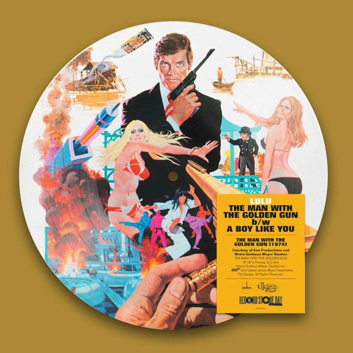 James Bond The Man With The Golden Gun Title Track 12&quot; Vinyl Picture Disc - 50th Anniversary Edition - By Lulu