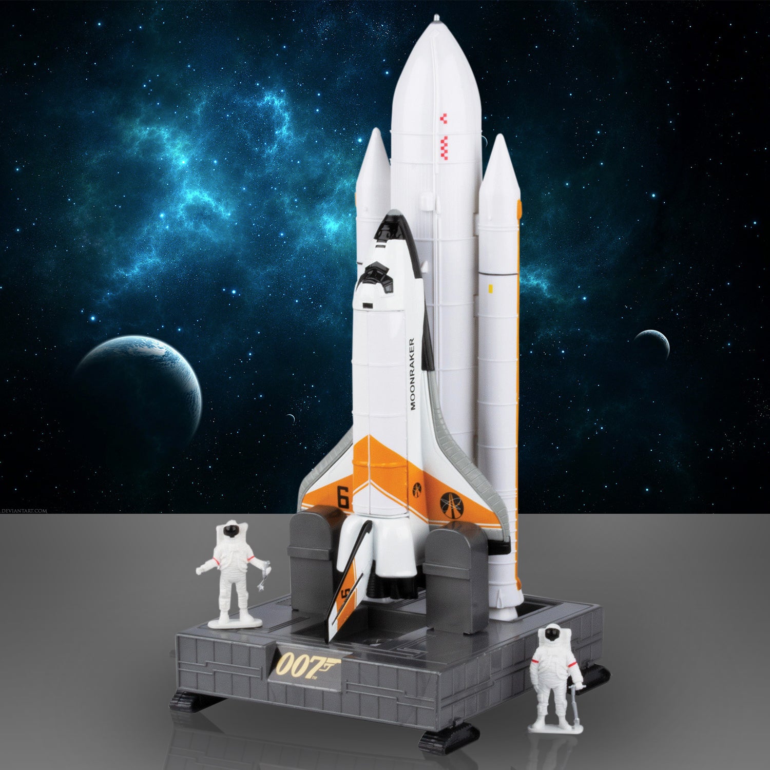 MEDICOM TOY - 007 James Bond MOONRAKER 100％ 400％ “a James Bond Bearbrick 100% & 400% Figure Set - Moonraker