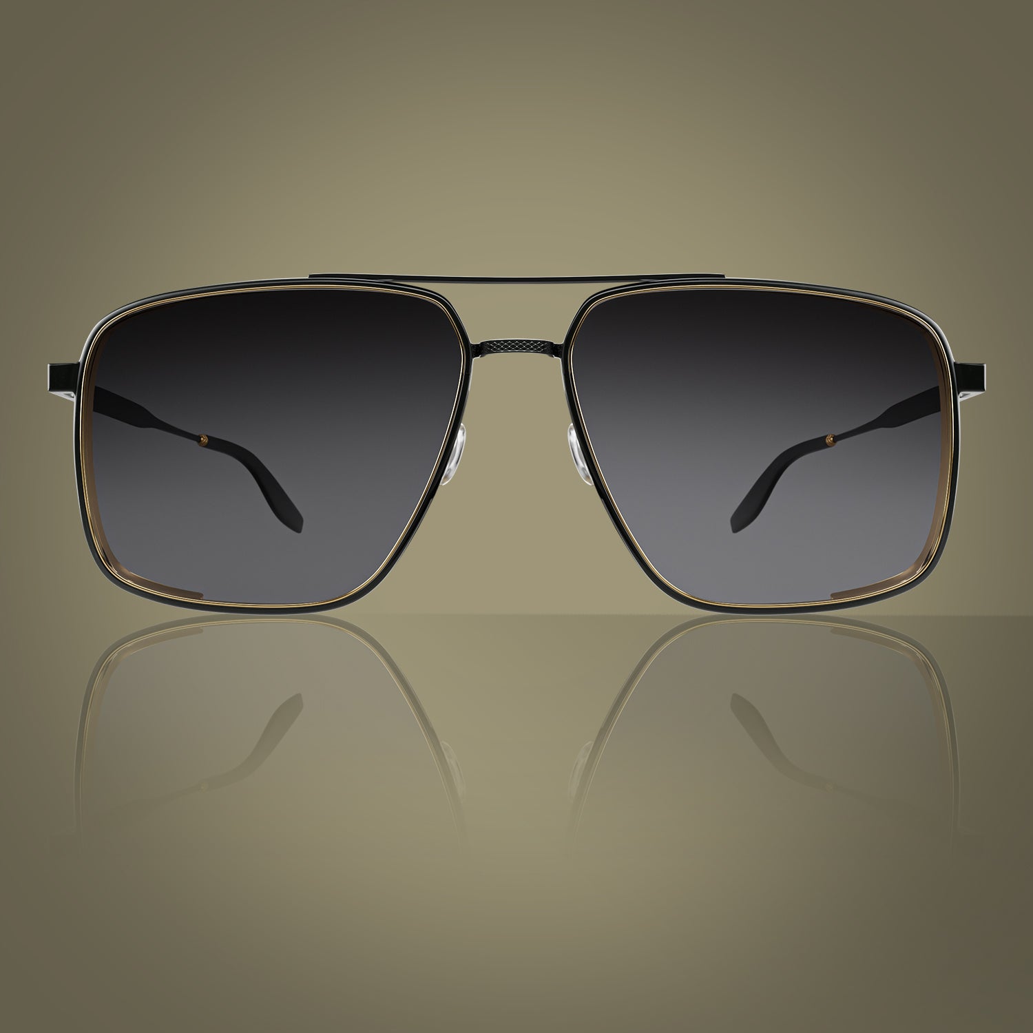 James Bond Scaramanga Sunglasses - Black Satin / Gold Edition - By Barton Perreira (Pre-order) 007Store