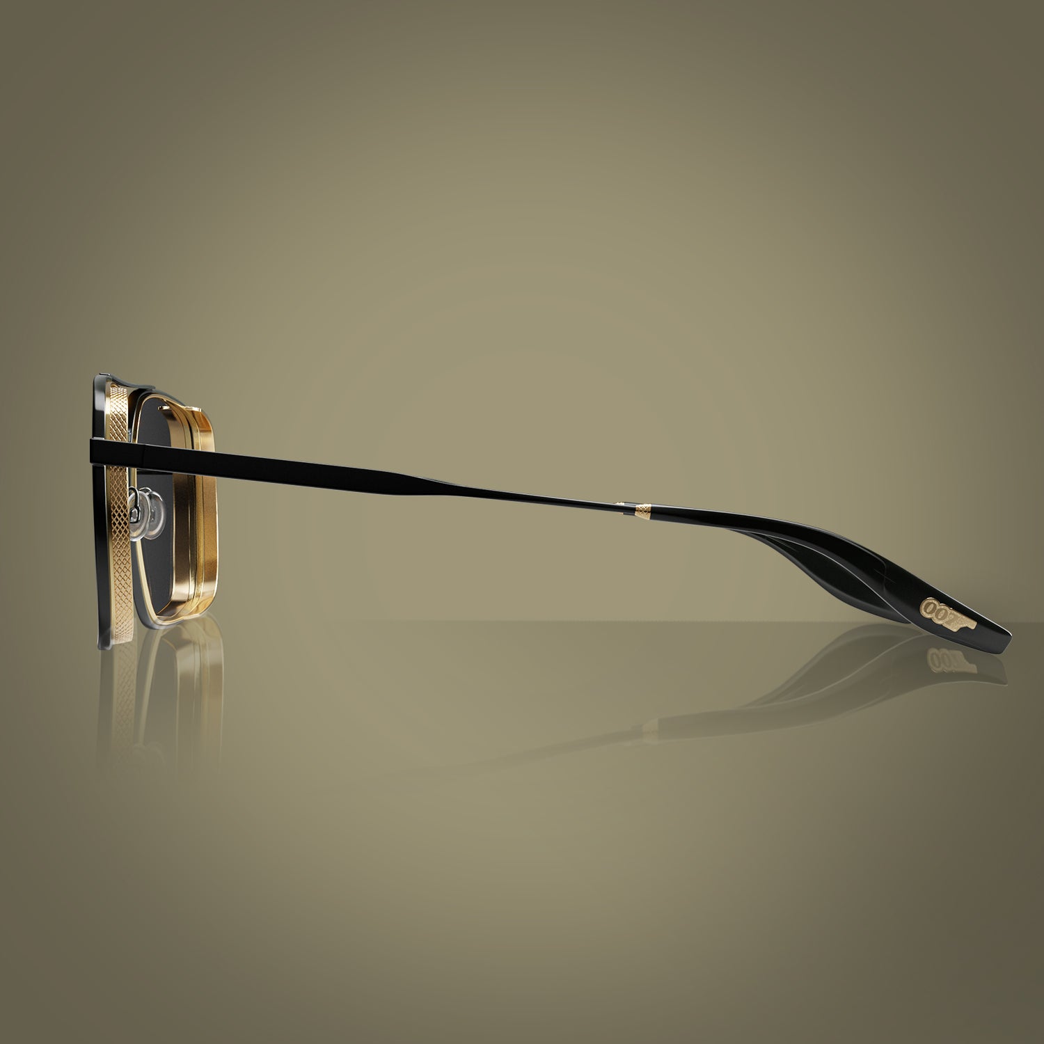 James Bond Scaramanga Sunglasses - Black Satin / Gold Edition - By Barton Perreira (Pre-order) 007Store